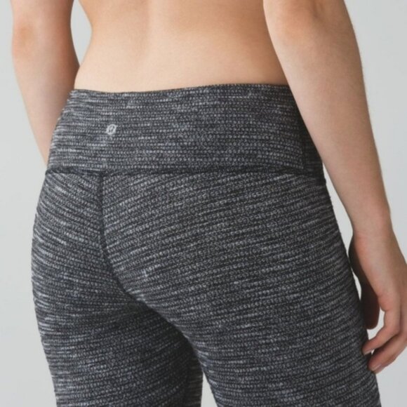 Lululemon Womens Size 6 Wunder Under grey black Leggings - Picture 1 of 2